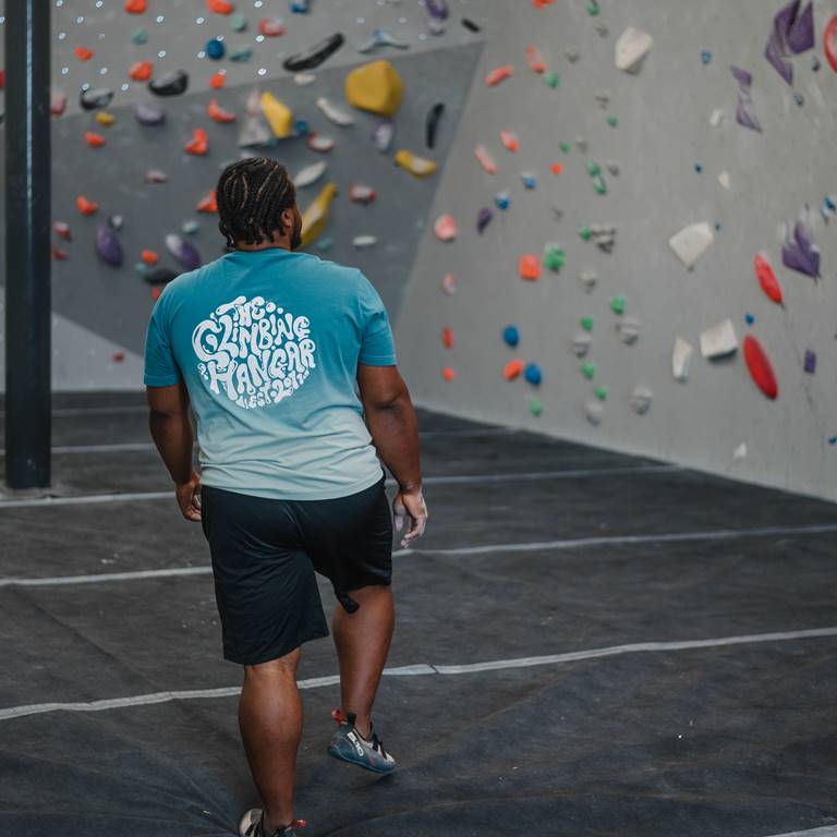 Jeffrey wearing splat blue dip dye