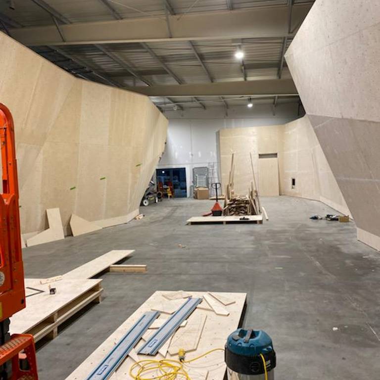 Hangar Edinburgh wall-in-progress