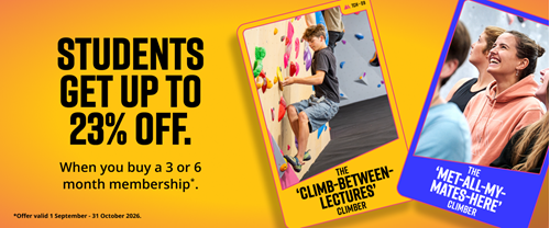 The Climbing Hangar student membership