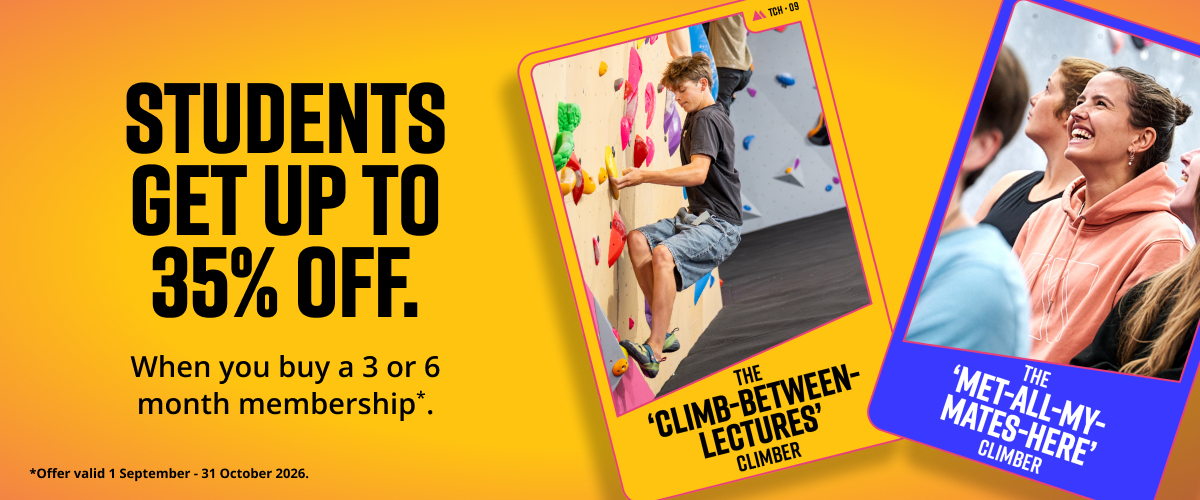 Student memberships at The Climbing Hangar