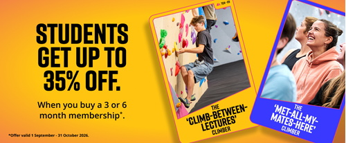 The Climbing Hangar student membership